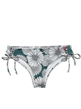 RAISINS Floral Sweet Side-Tie Cheeky Bikini Bottom Swimwear Textured Flowers L